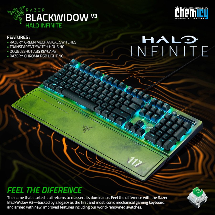 Razer Blackwidow V3 Halo Infinite Edition Mechanical Gaming Keyboard