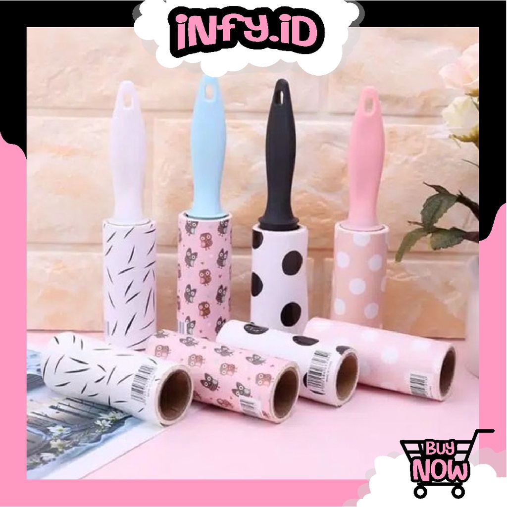 INFY - R751 Sticky Roll Pembersih Bulu Kucing Anjing Di Baju Penghilang Sisir Kecil Rontok Sikat Roller Refill