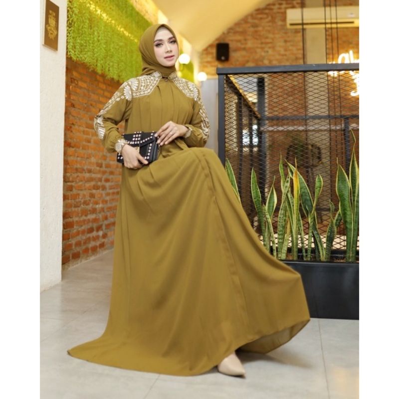GAMIS ABAYA PREMIUM WARDAH SET ORI BY KHADIJAH MODE
