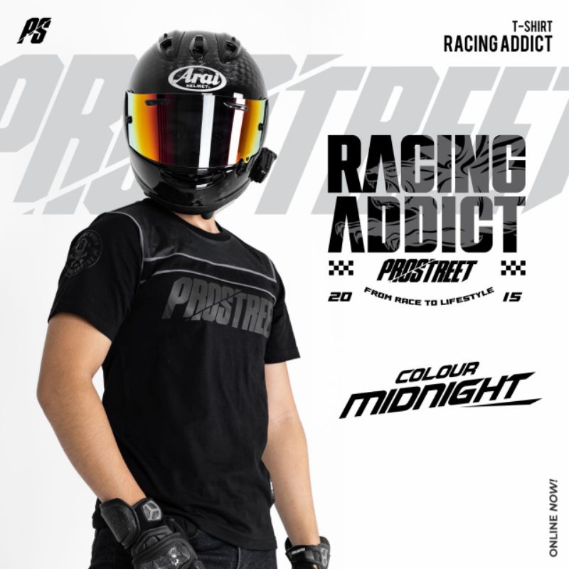 T-SHIRT PROSTREET RACING ADDICT MIDNIGHT