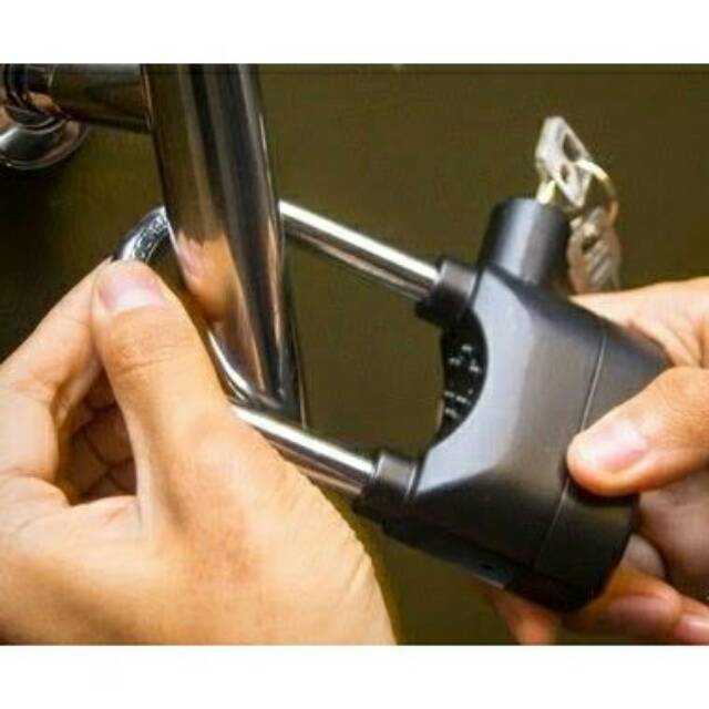 makassar GEMBOK ALARM KINBAR ANTI MALING KUNCI ALARM MOTOR MOBIL PAGAR SEPEDA / JEPALO SHOP MAKASAR-5