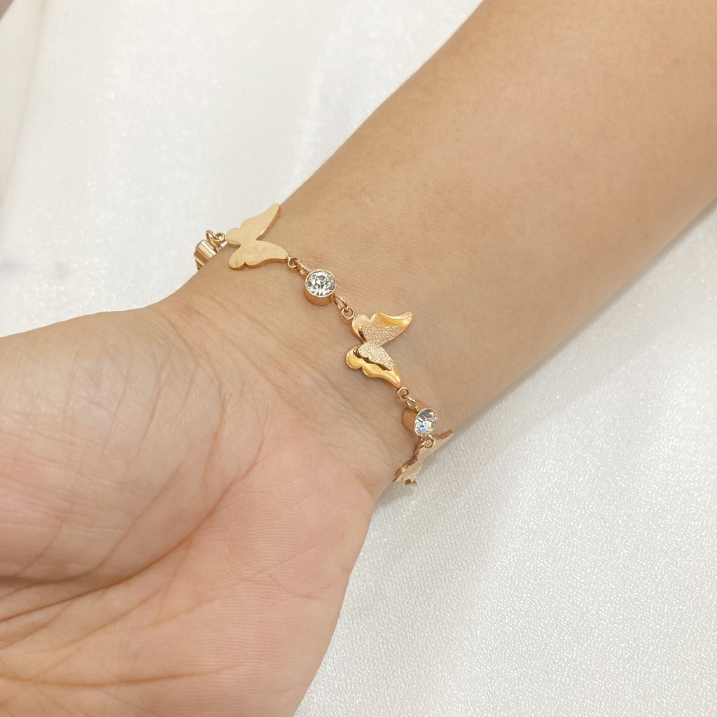 Gelang Tangan Wanita Model Serut Titanium Anti Karat