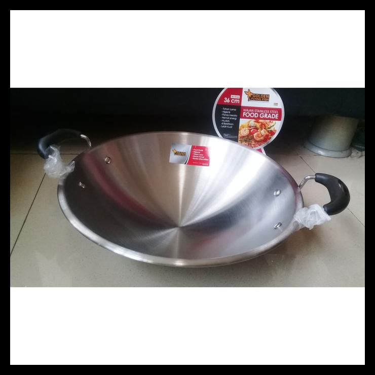 Diskon Wajan Stainless Steel Food Grade 36Cm - Golden Flying Fish Wj0136