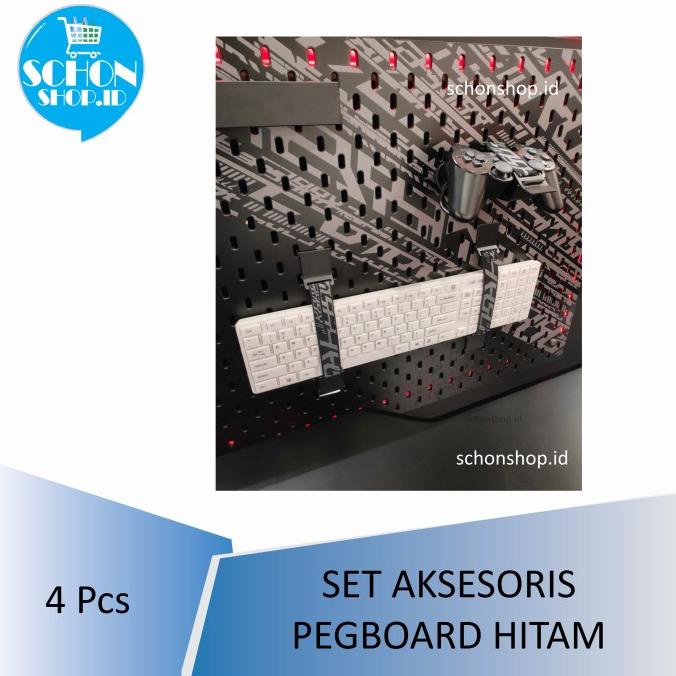 

Aksesoris Pegboard Set isi 4 pcs Hitam SCUPPL
