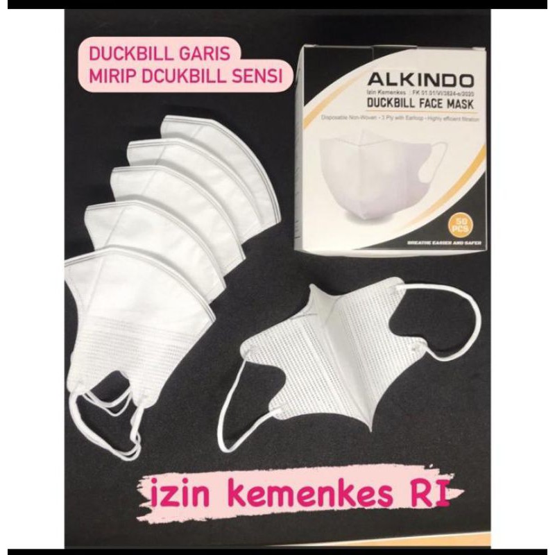 duckbill alkindo face mask garis
