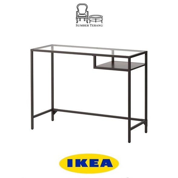 Meja Laptop IKEA Minimalis/ Meja Belajar Kaca/ Meja Tulis/ Meja Kantor