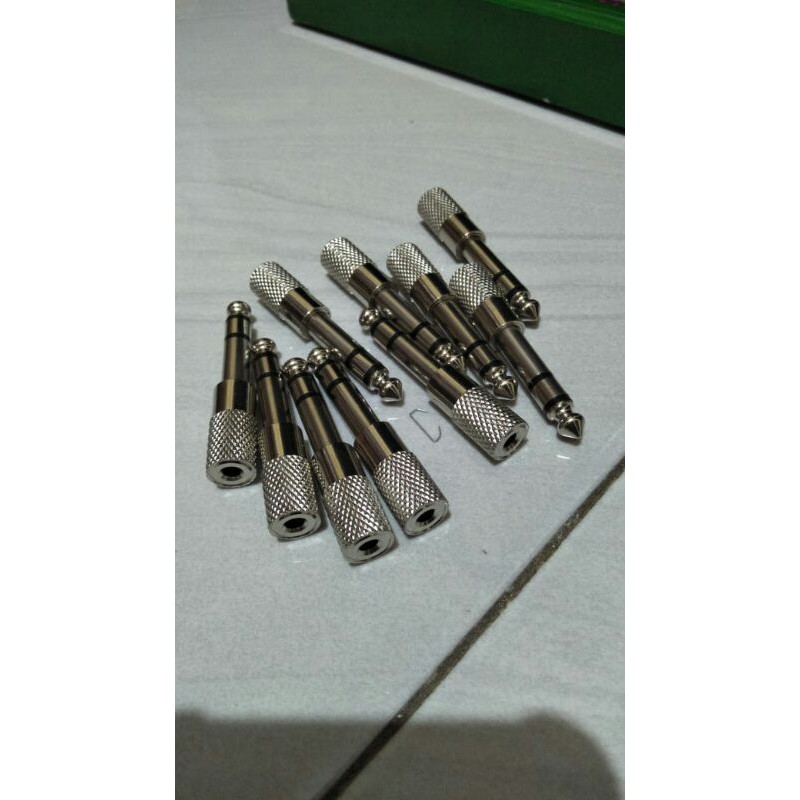 converter jack 3,5 to 6,5 setreo silver