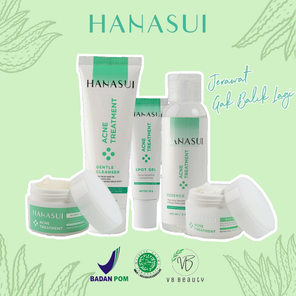 Skincare Hanasui Acne Treatment Series Satu Paket 5 Pcs