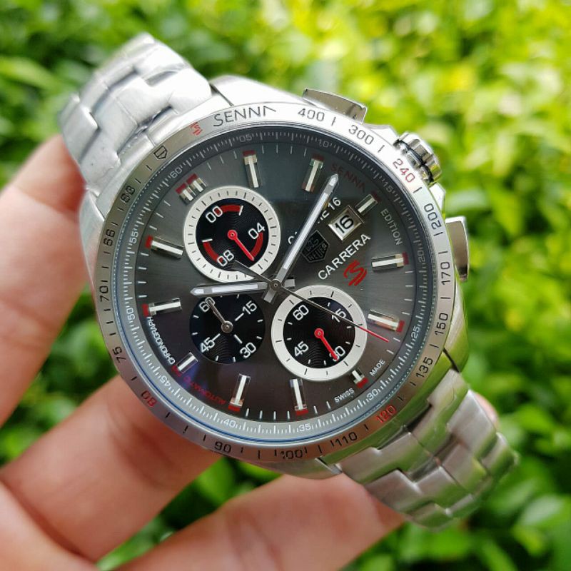 Jam Tangan Pria Calibre 36 Chronograph Dial Stainless Steel