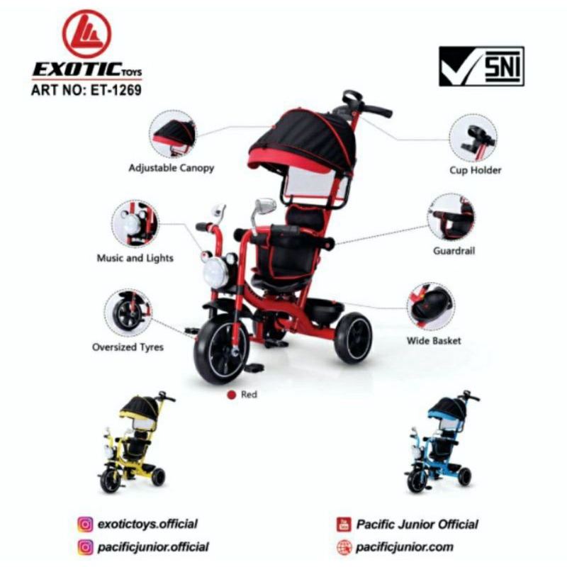 Sepeda roda tiga EXOTIC ET 1269