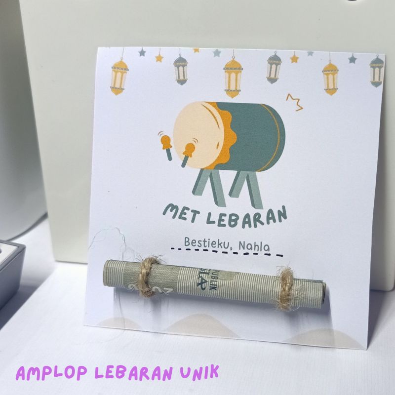 

ZAKADO 10 pcs amplop lebaran unik lucu custom angpau uang diluar