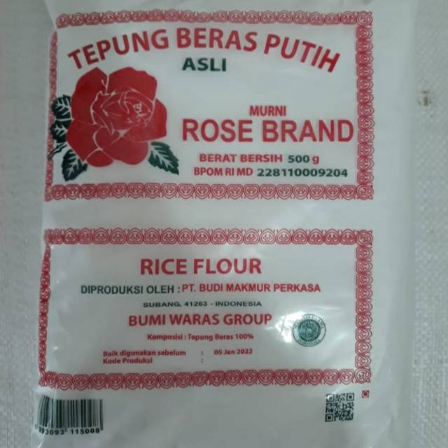 

Tepung Beras Putih Rose Brand 500gr