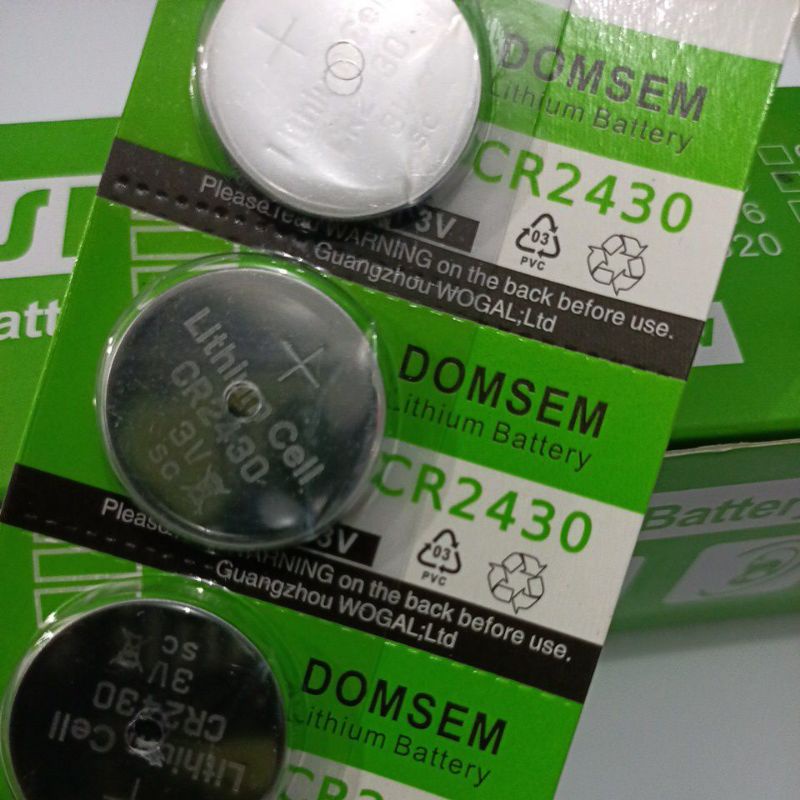 Batre battery DOMSEM CR2430 lithium Cell battery murah batre jam tangan