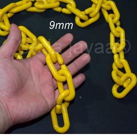 (LANGSUNG KIRIM) rantai plastik besar (kuning) 9mm / rantai plastik distro / gantungan
