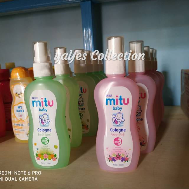 Mitu cologne 100 ml fresh green sweet pink sprai parfum parfume bayi balita remaja mittu