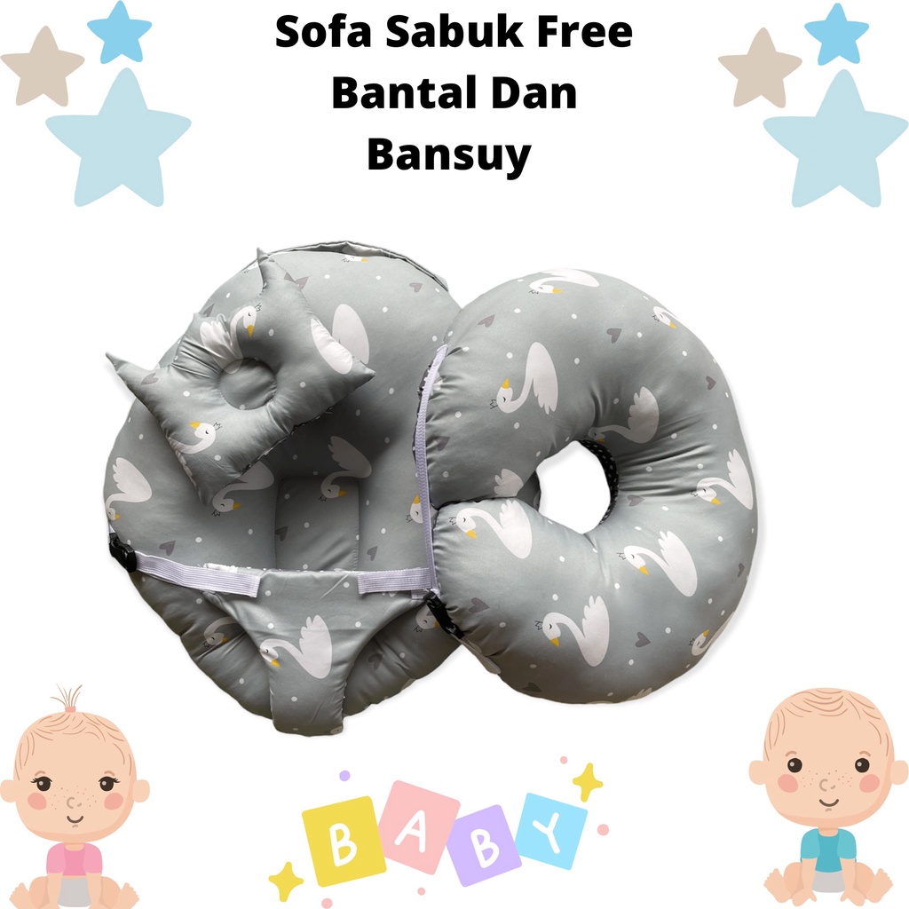 Sofa Bayi Sabuk Gratis Bantal Mahkota Dan Bantal Menyusui Buy 1 Get 2