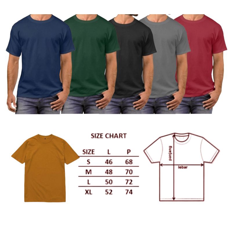 [BISA BAYAR DI TEMPAT]KAOS POLOS COTTON IMPORT/KAOS DISTRO