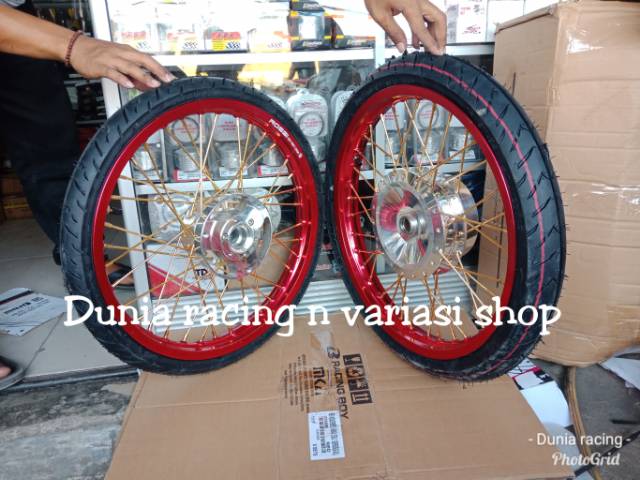 Paketan velg ring 17 Mio m3 Fino karbu Mio soul Mio sporty Fino 125 Xeon X Ride Mio J Nouvo Mio z sama Ban luar dalam