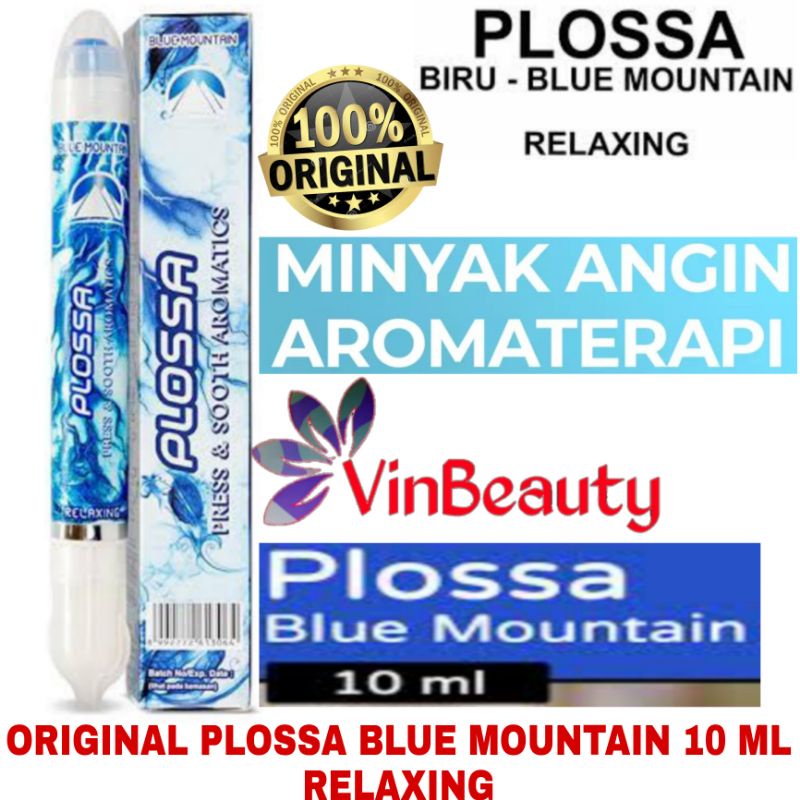 ORIGINAL PLOSSA 10 ML MINYAK ANGIN AROMATHERAPY BLUE MOUNTAIN 10 ML RELAXING