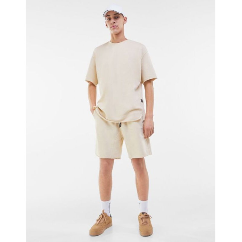 Kaos Pria Oversize OOTD 2021 FADED EFFECT PLUSH TSHIRT BERSHKA MAN ORIGINAL