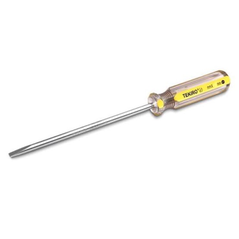 Obeng Gagang Kristal (-) Minus ~ ( + ) Plus 4 mm x 100 ~ 250 mm / In Line Screwdriver TEKIRO