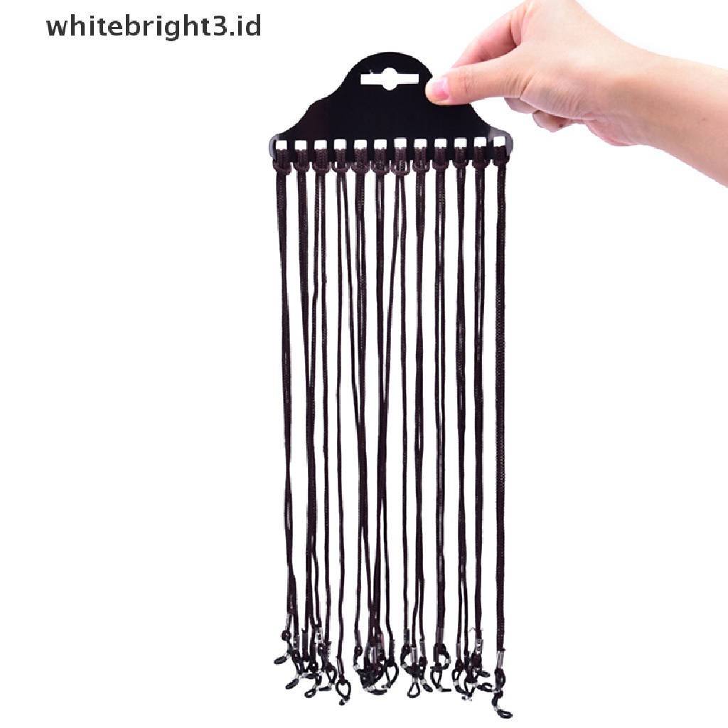 {whitebright3.id} 12Pcs/Set Nylon Chain Cord Eyeglass Holder Sunglasses Glasses Neck String Strap ,