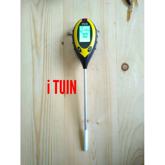 digital Ph Meter tanah soil test 4 in 1 moisture temperature light