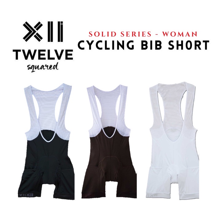 Twelve Squared Cycling Bib Shorts Solid Series - WOMAN