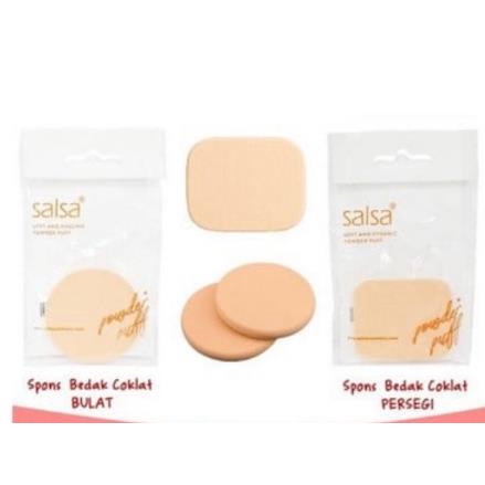 * NCC * Salsa Spon Make Up Wajah Pelangi Bulat Segi Soft And Hygenic Powder Puff