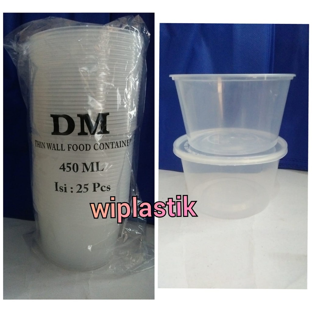 THINWALL  DM 450ML ISI 25PCS  450 ML BULAT RATA MURAH