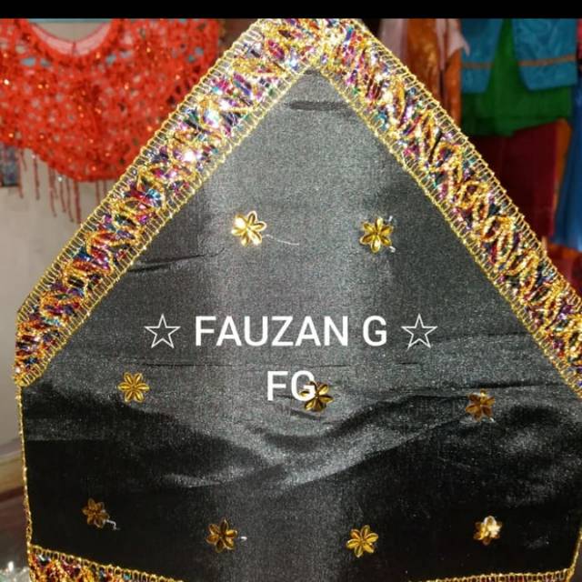 Topi adat aceh // Topi aceh tari saman // Aksesoris kepala adat aceh