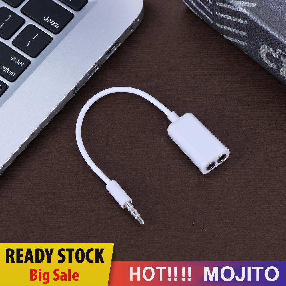 MOJITO Headphones Splitter 3.5mm Male to 2 Female Lovers Stereo Earphone Splitter