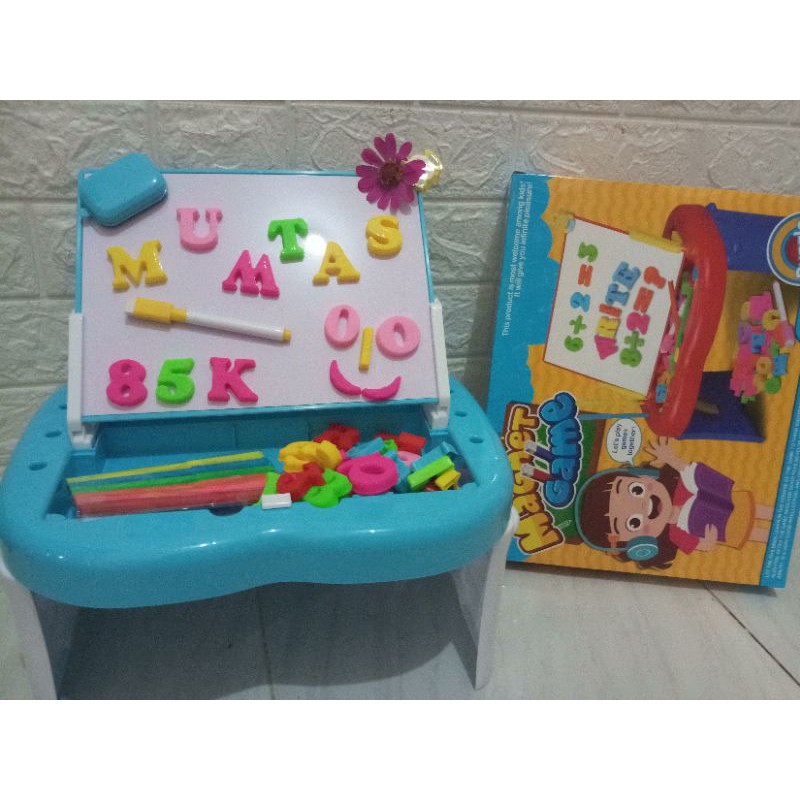 

mainan edukasi anak Papan Tulis Magnet papan magnet meja belajar magnet mainan abjad magnet