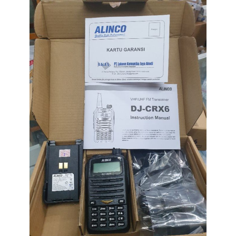 JUAL HT ALINCO DJ-CRX6 DUAL BAND VHF &amp; UHF 350MHZ GARANSI ALINCO CRX6