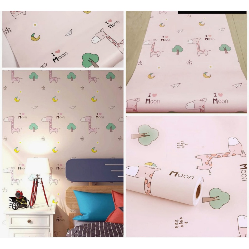 WALLPAPER 60cm WALPAPER WALL STICKER STIKER DINDING POLOS PUTIH KARAKTER DEKORASI KAMAR TIDUR ANAK