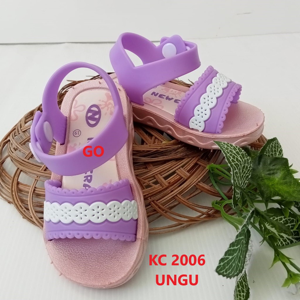 gof  NEW ERA BB/KC 2006 Sandal Sepatu Anak Tali Belakang Karet Sandal Bayi Perempuan Original