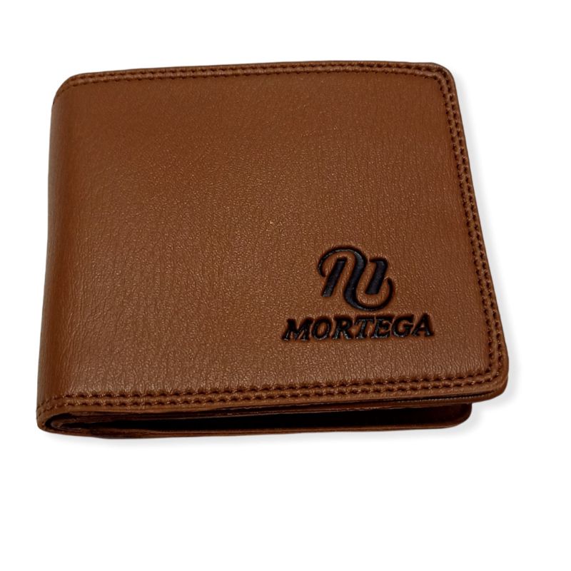 MORTEGA Dompet Pria Kulit PU Sintetis Dompet Lipat Pria Model Pendek