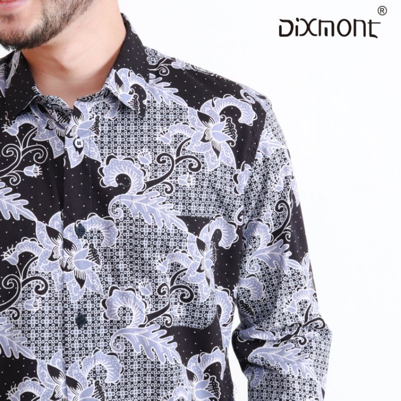 Dixmont Kemeja Pria Batik Panjang Hem BL04421