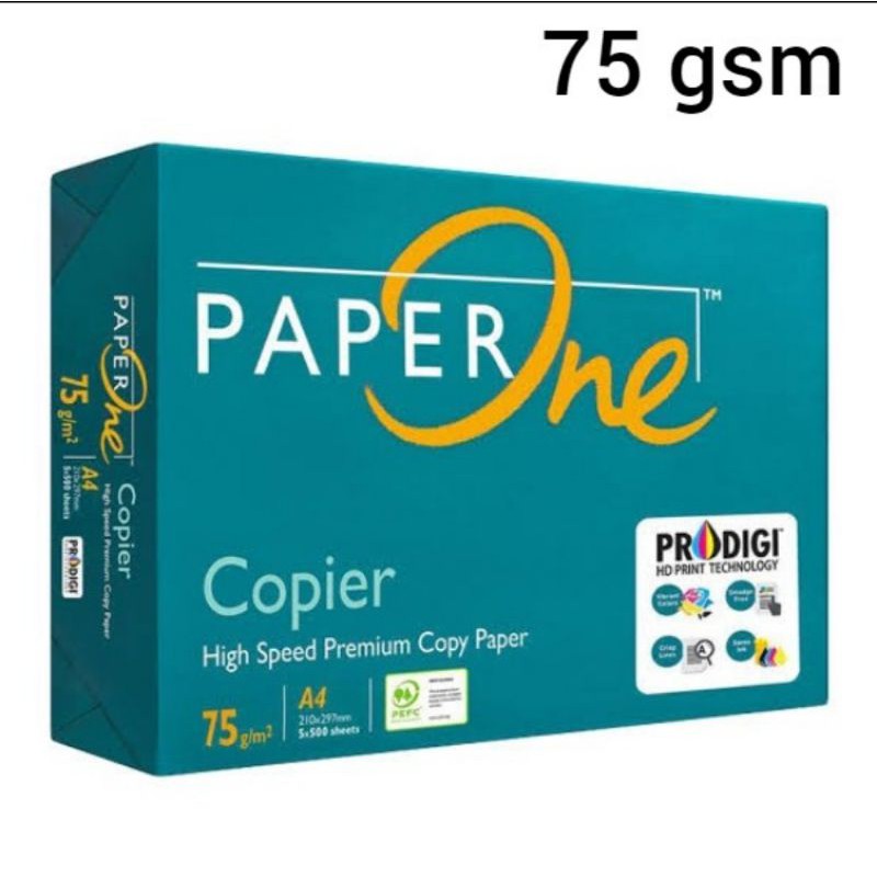 Paper One Kertas HVS A4  75gsm isi 500 lembar