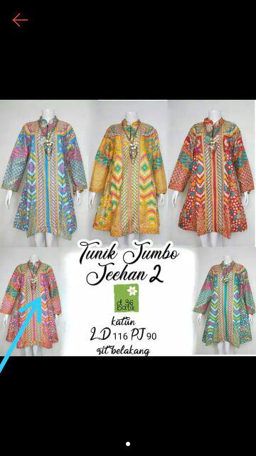 Tunic Zipper Seling Genes Tunik Seling Parang Kawung Batik Busui Friendly Seragam Tunik Batik