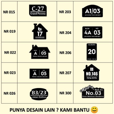 Nomor Rumah Minimalis Akrilik Acrilyc Exclusive 2 Layer