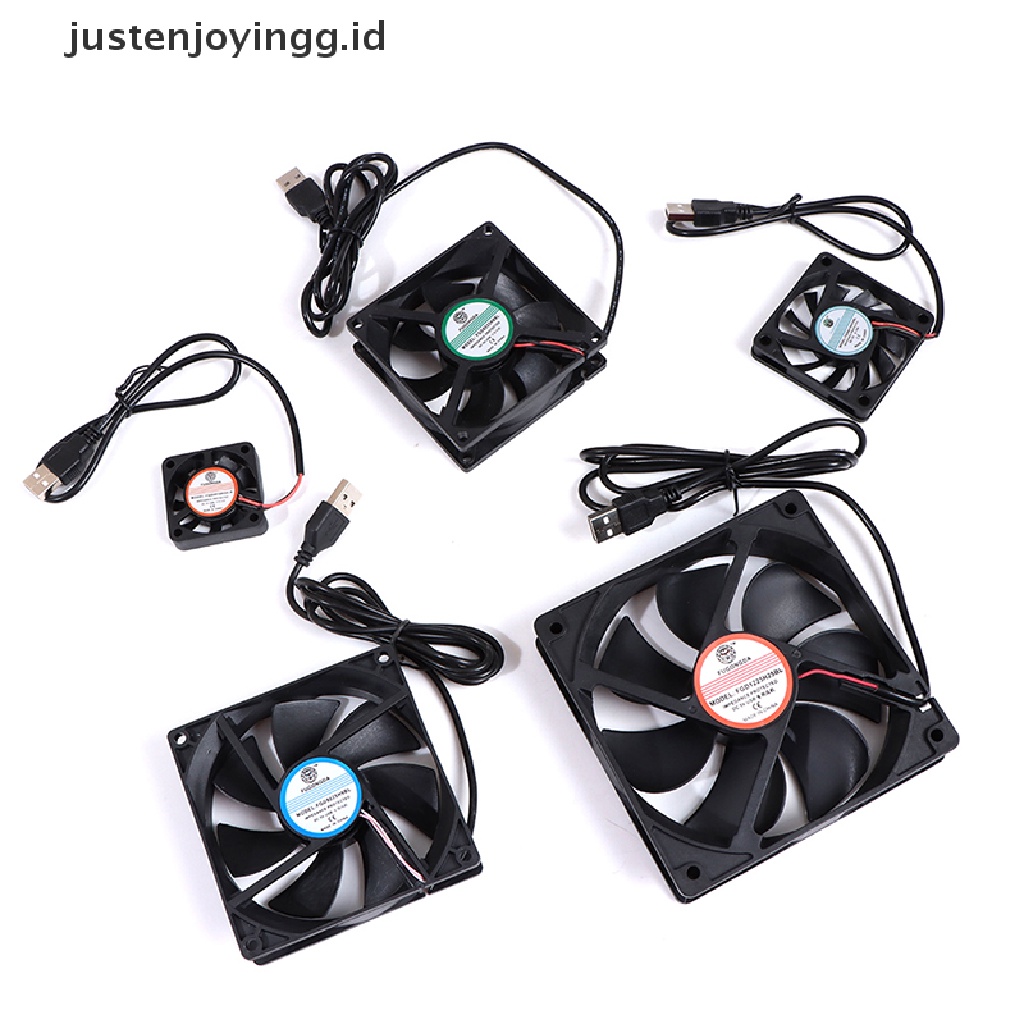 【justenjoyingg.id】 DC 5V USB Brushless Sleeve Bearing Fen Computer PC Silent Cooler Cooling Fan Lot .