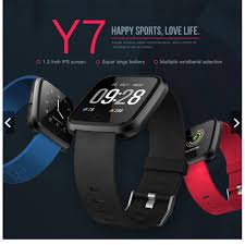 Smartwatch Y7 Waterproof with Heart Rate Sports Smartwatch