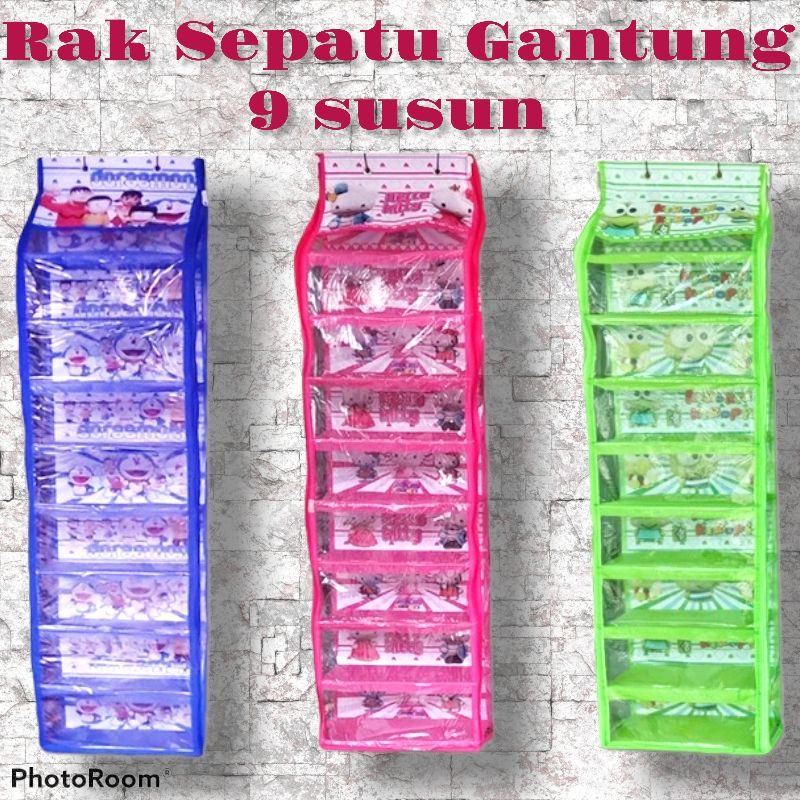 Rak Sepatu Gantung Karakter Full Resleting