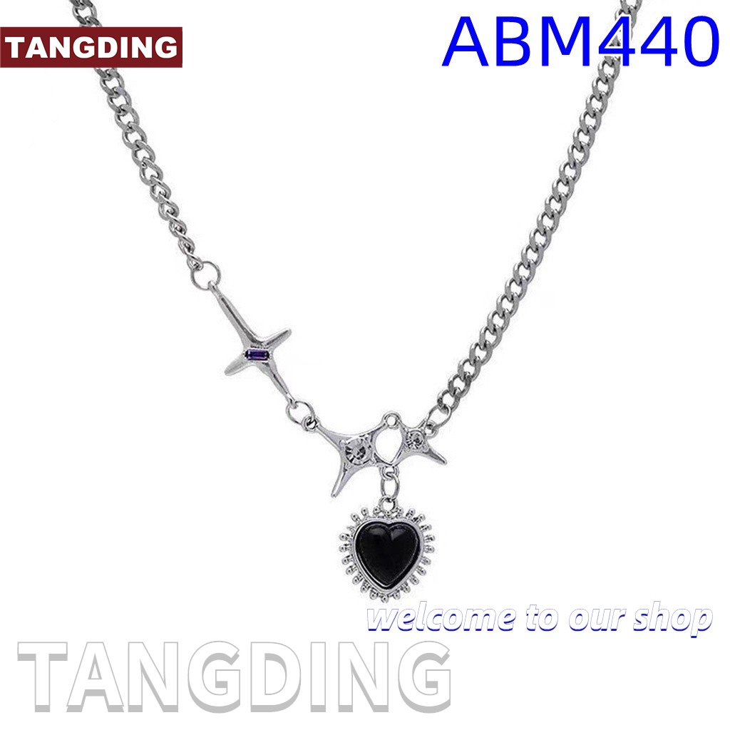 【COD Tangding】Love Pendant Necklace Female INS Trend Hip Hop Punk Hoodie Sweater Chain Korea Fashion Necklace