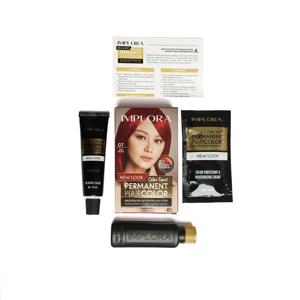 IMPLORA HAIR COLOR EXPERT 3D GIRLSNEED77 Cat Rambut Implora ORIGINAL BPOM Hair Dye Kit