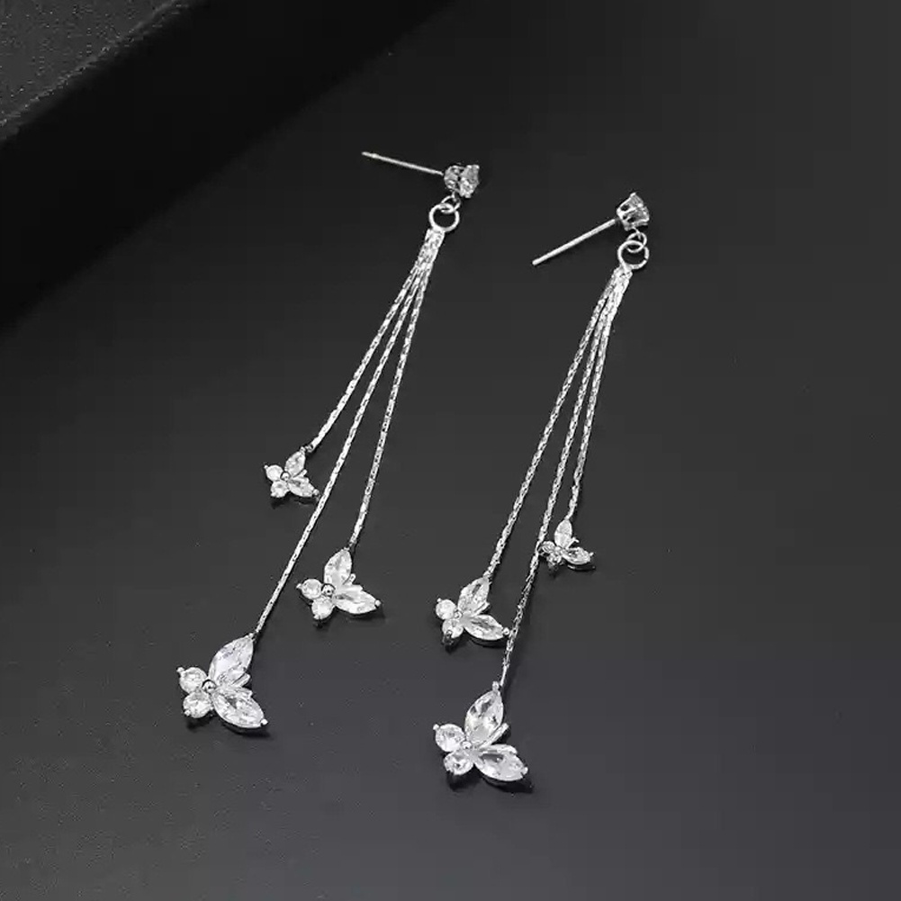 Anting Gantung Panjang Model Kupu-Kupu Dengan Rumbai Untuk Wanita Butterfly