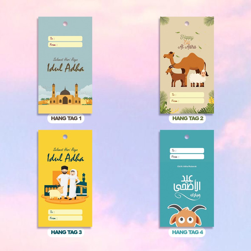 HANG TAG IDUL ADHA LEBARAN HAJI / HANG TAG KARTU UCAPAN IDUL ADHA