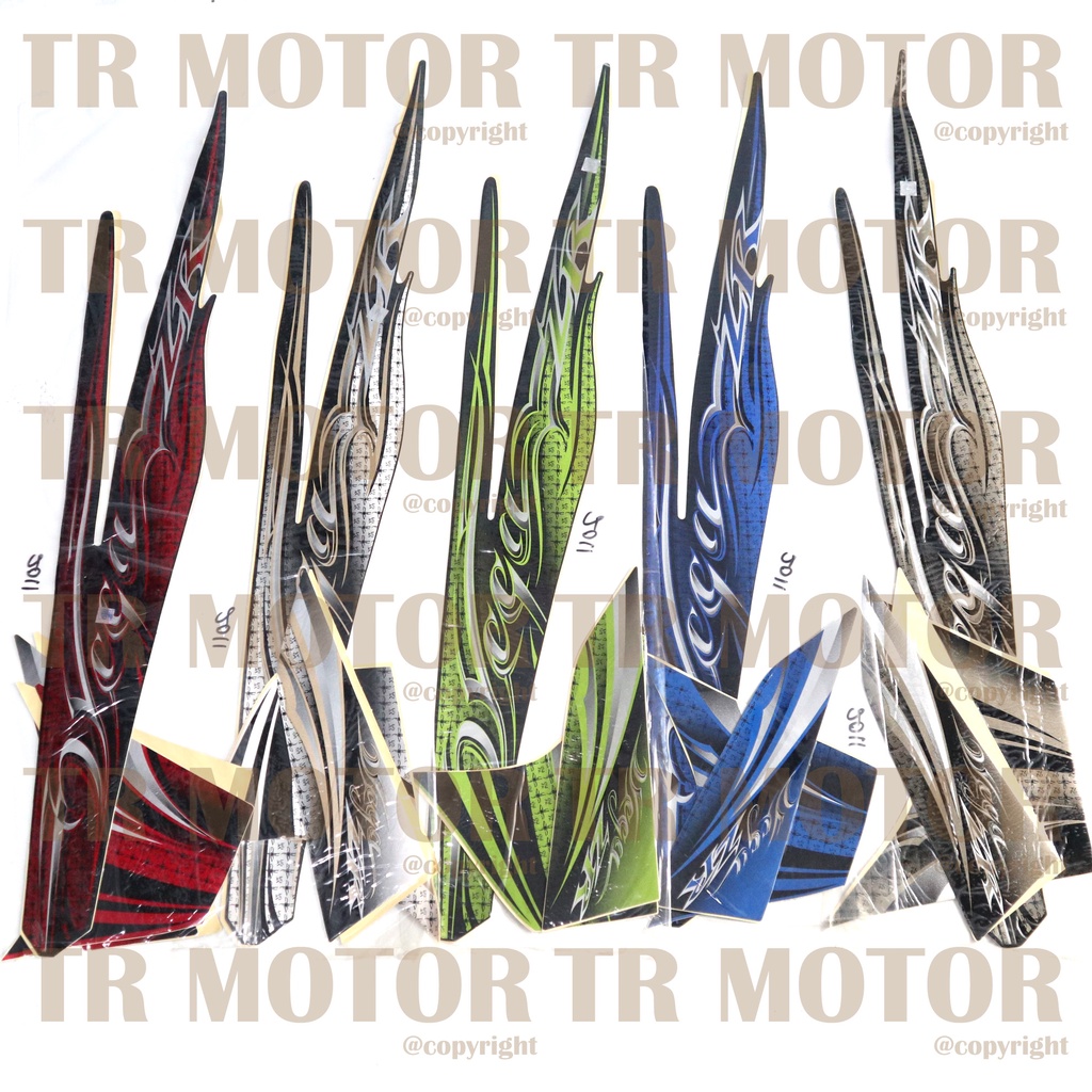 Stiker Motor Vega ZR 2011 Sticker Striping Lis Full Set Motor