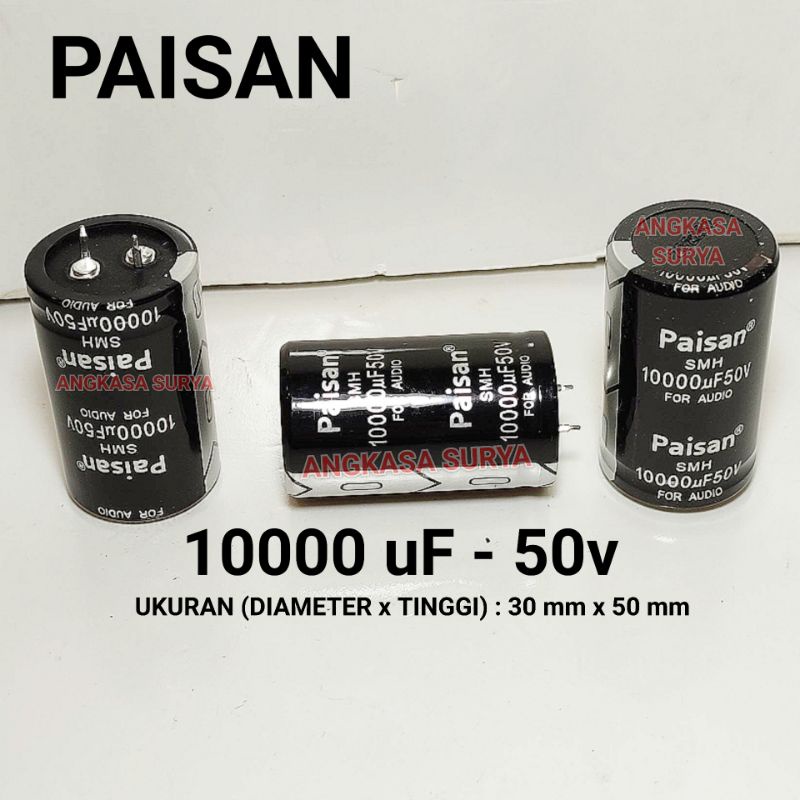 Elco PAISAN 10000uF 50v SMH Capasitor PAISAN 10000 uf 50 v for Audio